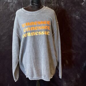 Oversized Tennessee Graphic Sweatshirt - Gray